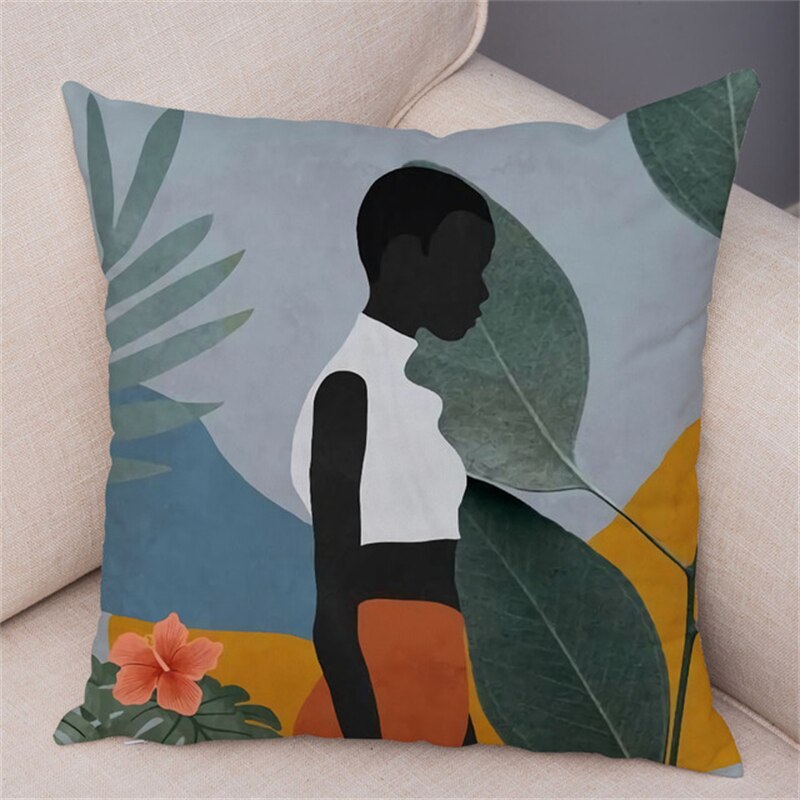 Coussin Tropical Portait femme Déco-exotique.fr