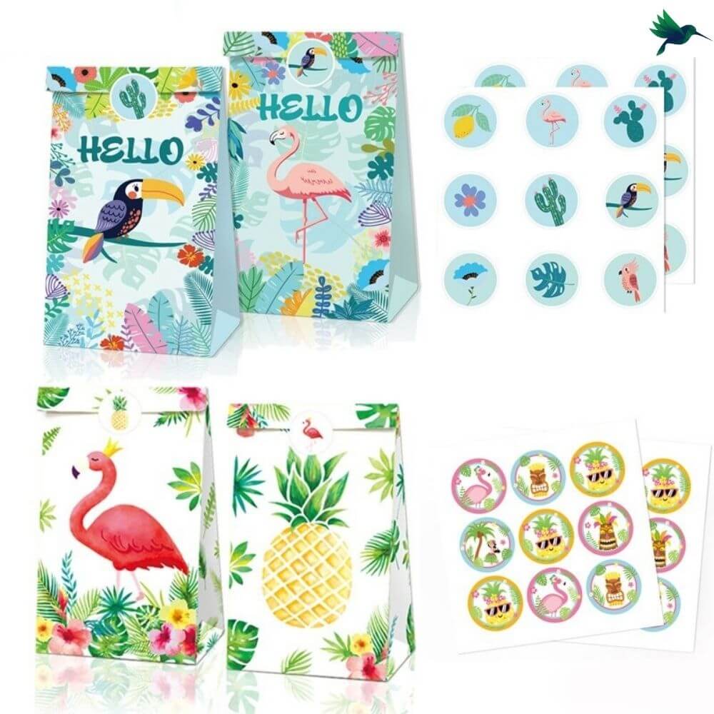 Sachet Bonbon Anniversaire Tropical - Déco-exotique.fr