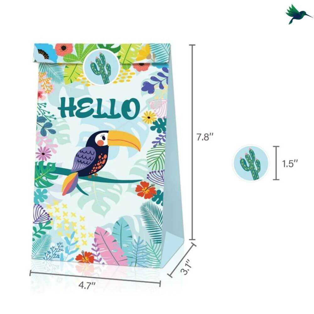 Sachet Bonbon Anniversaire Tropical - Déco-exotique.fr
