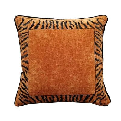 Coussin Zèbre orange Déco-exotique.fr