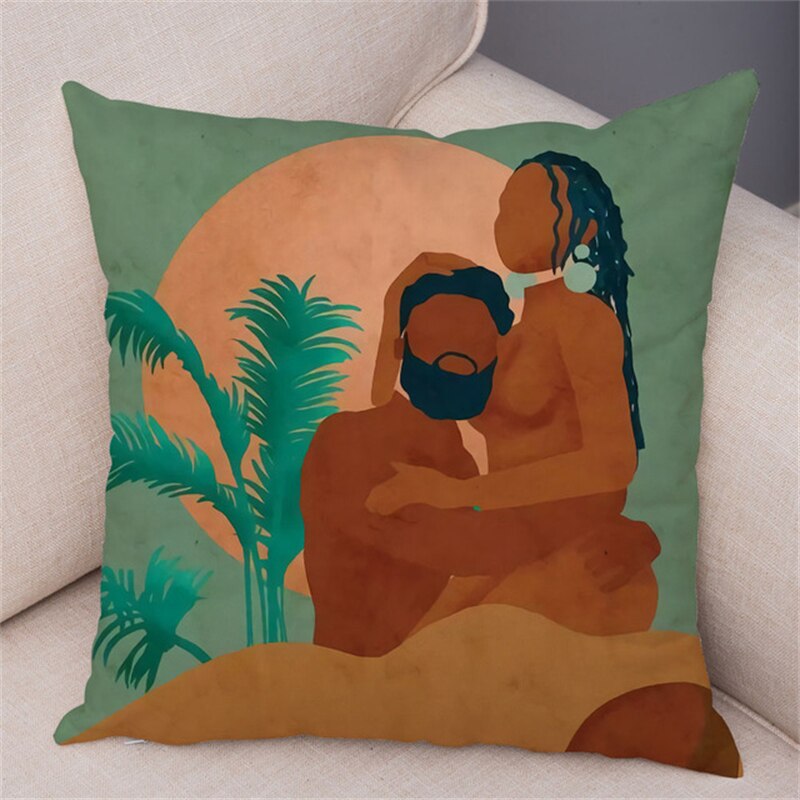 Coussin Tropical Portait femme Déco-exotique.fr