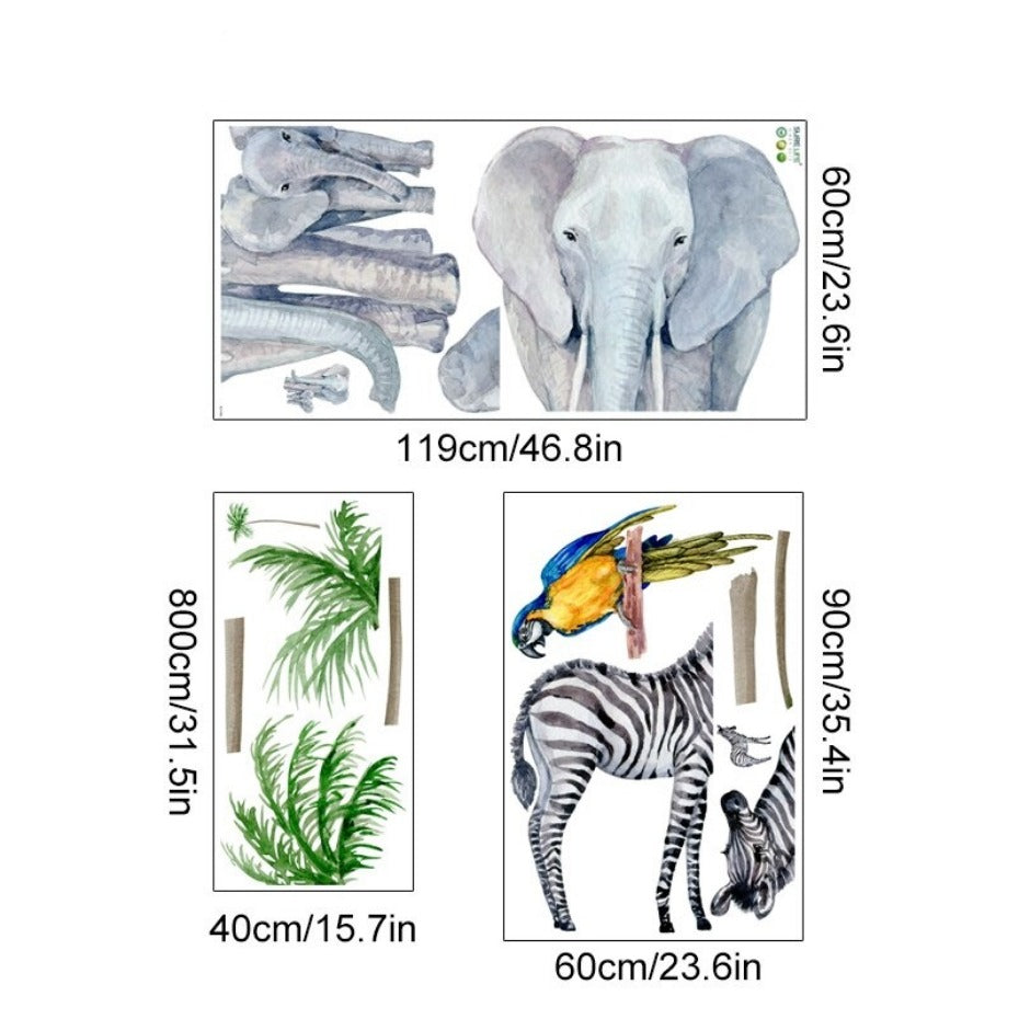 Stickers muraux Jungle Safari Déco-exotique.fr