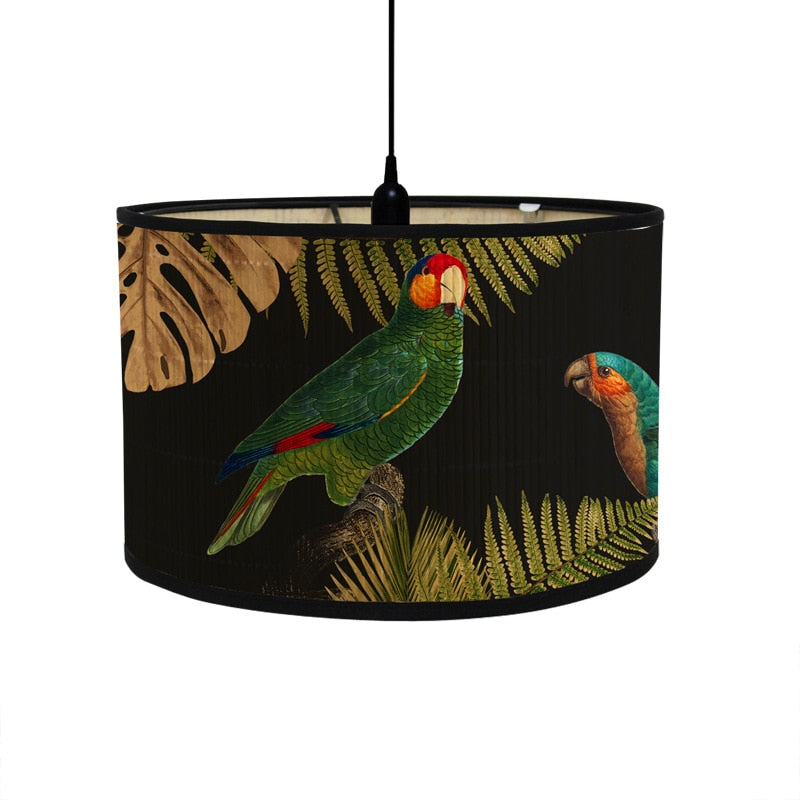 Abat jour Jungle Perroquet Déco-exotique.fr