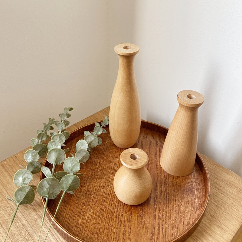 Vase en Bois allongé Déco-exotique.fr