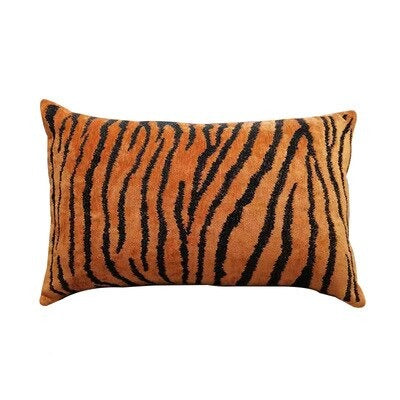 Coussin Zèbre orange Déco-exotique.fr