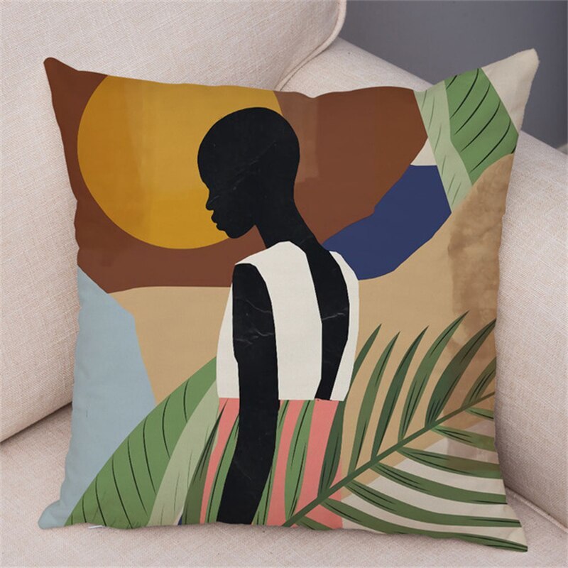 Coussin Tropical Portait femme Déco-exotique.fr