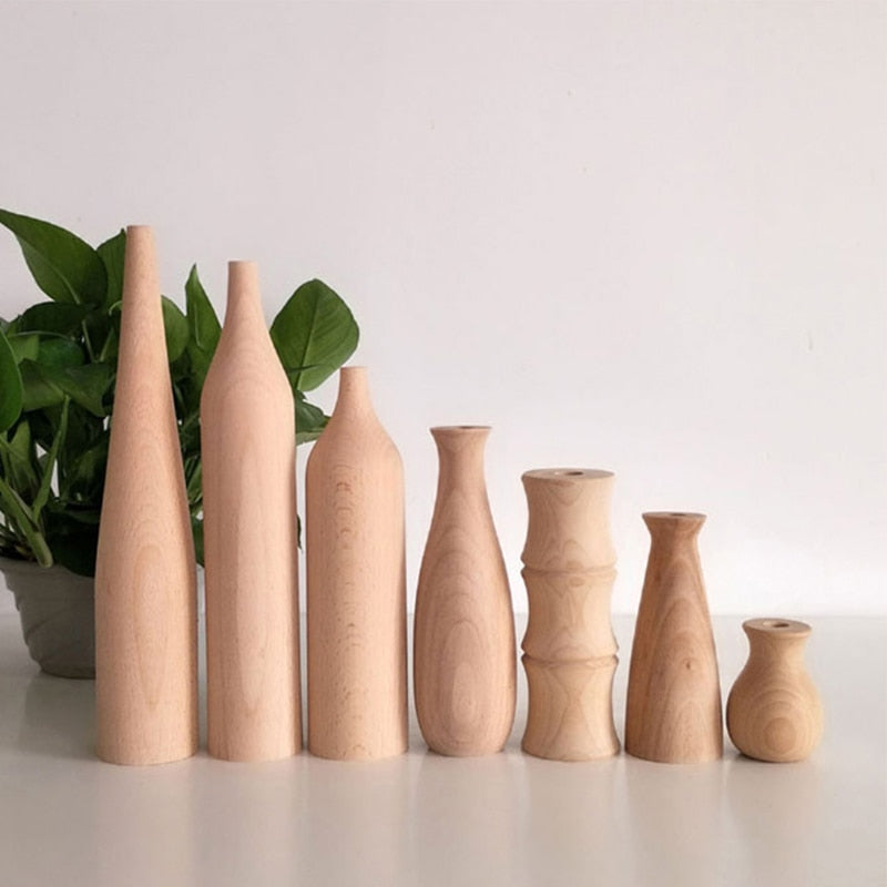 Vase en Bois allongé Déco-exotique.fr