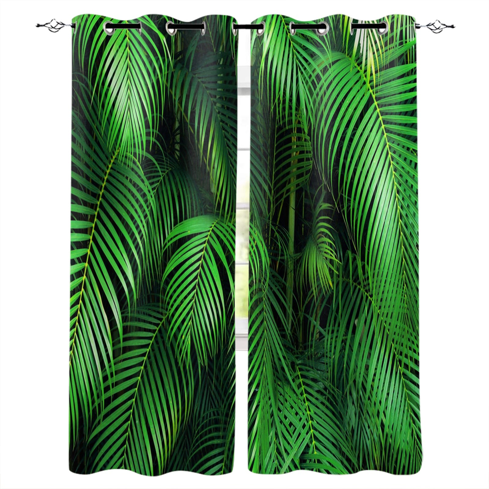 Rideau Jungle Feuille Déco-exotique.fr