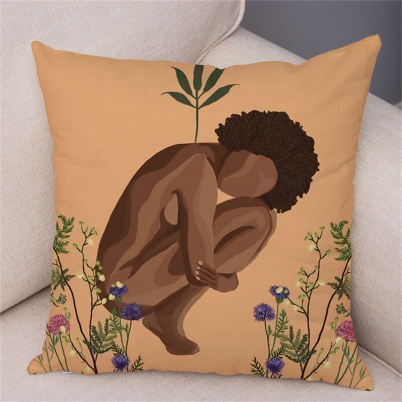 Coussin Tropical Portait femme Déco-exotique.fr