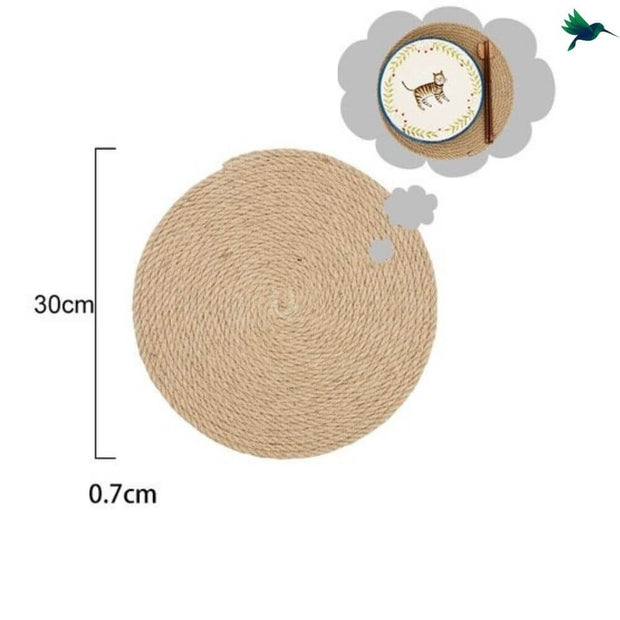 Set de Table Rond Tressé Déco-exotique.fr