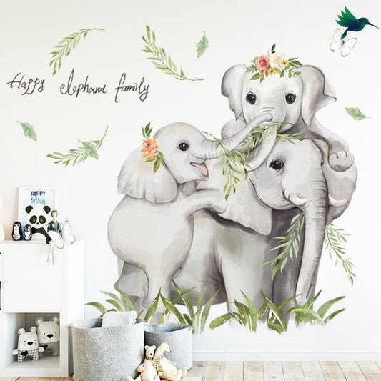 Sticker éléphant Chambre Bébé Déco-exotique.fr