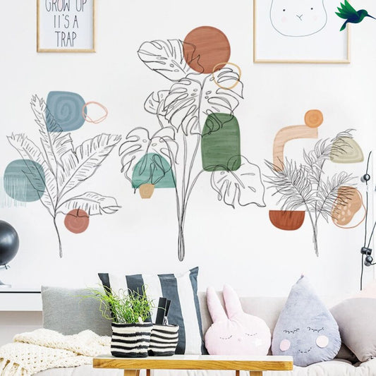 Stickers Feuille Tropicale Minimaliste Déco-exotique.fr