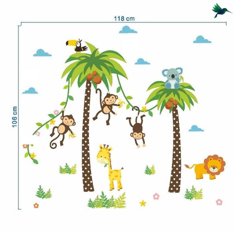 Stickers Jungle Chambre Bébé Déco-exotique.fr