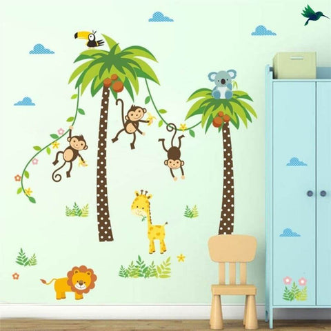 Stickers Jungle Chambre Bébé Déco-exotique.fr