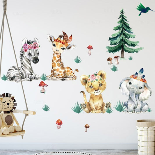 Stickers animaux Savane Fille Déco-exotique.fr