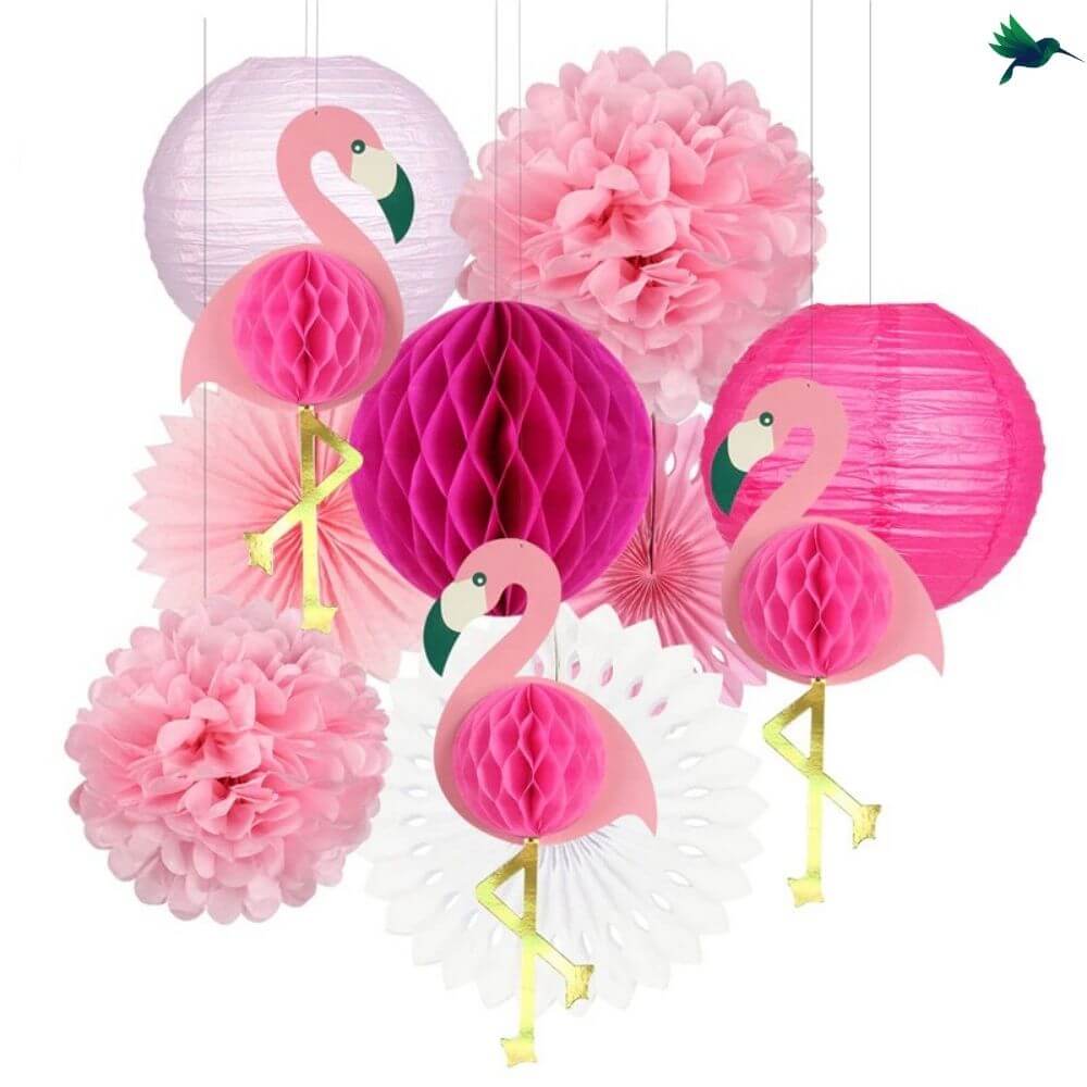 Suspension Boule Papier - Fête Tropicale - Déco-exotique.fr