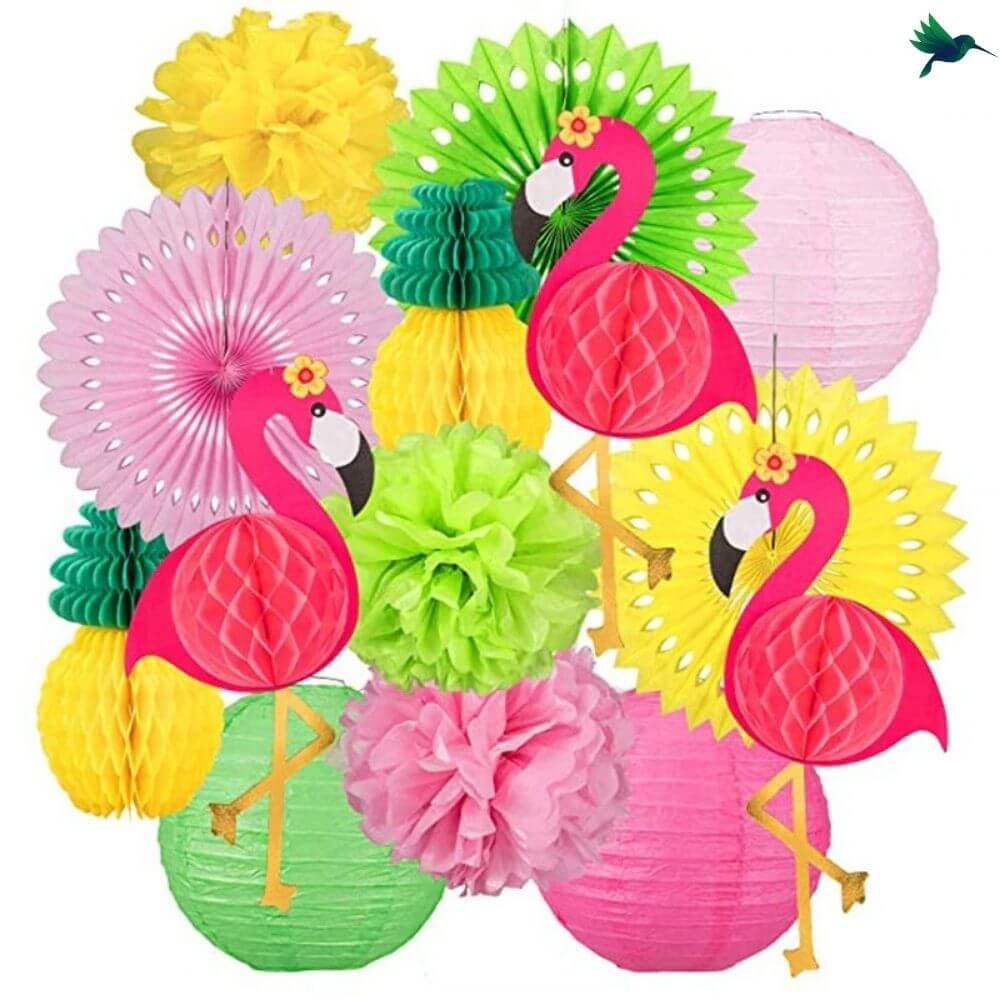 Suspension Boule Papier - Fête Tropicale - Déco-exotique.fr