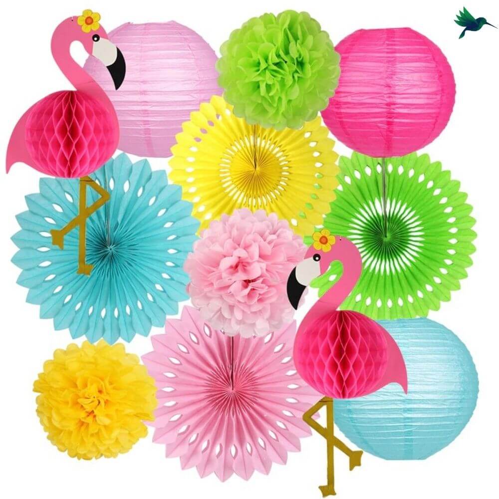 Suspension Boule Papier - Fête Tropicale - Déco-exotique.fr