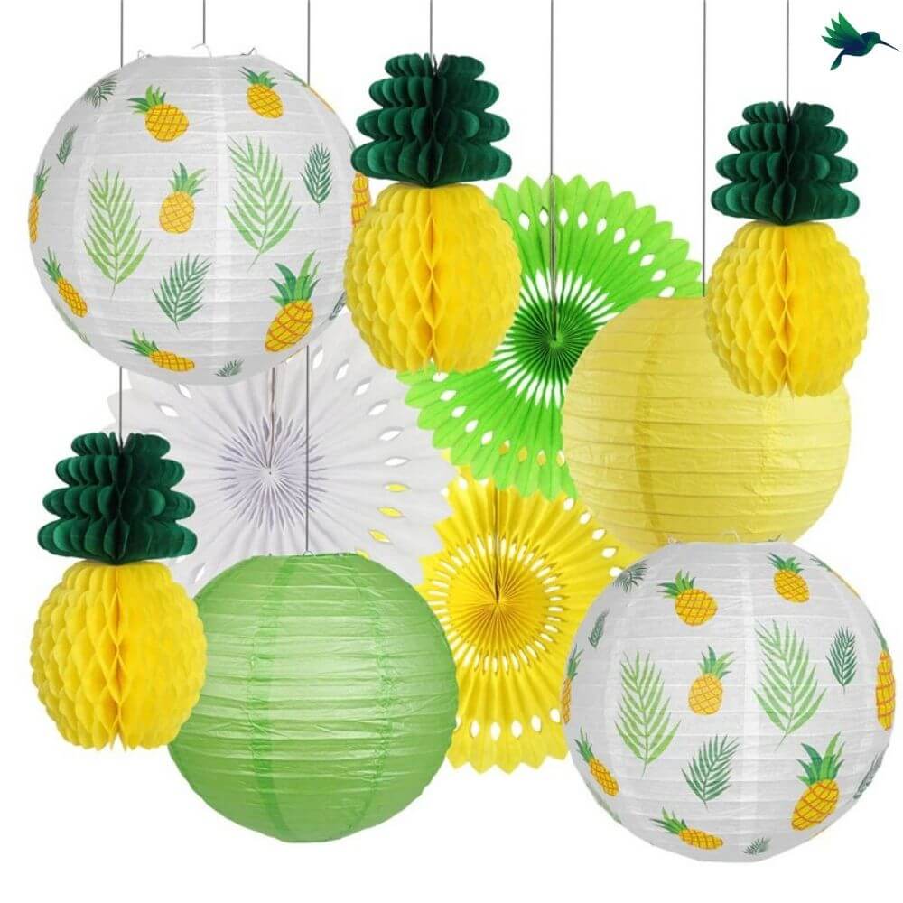 Suspension Boule Papier - Fête Tropicale - Déco-exotique.fr