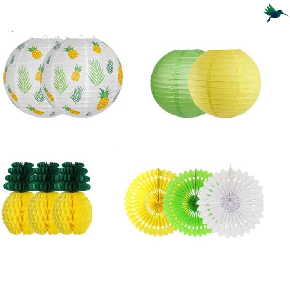 Suspension Boule Papier - Fête Tropicale - Déco-exotique.fr