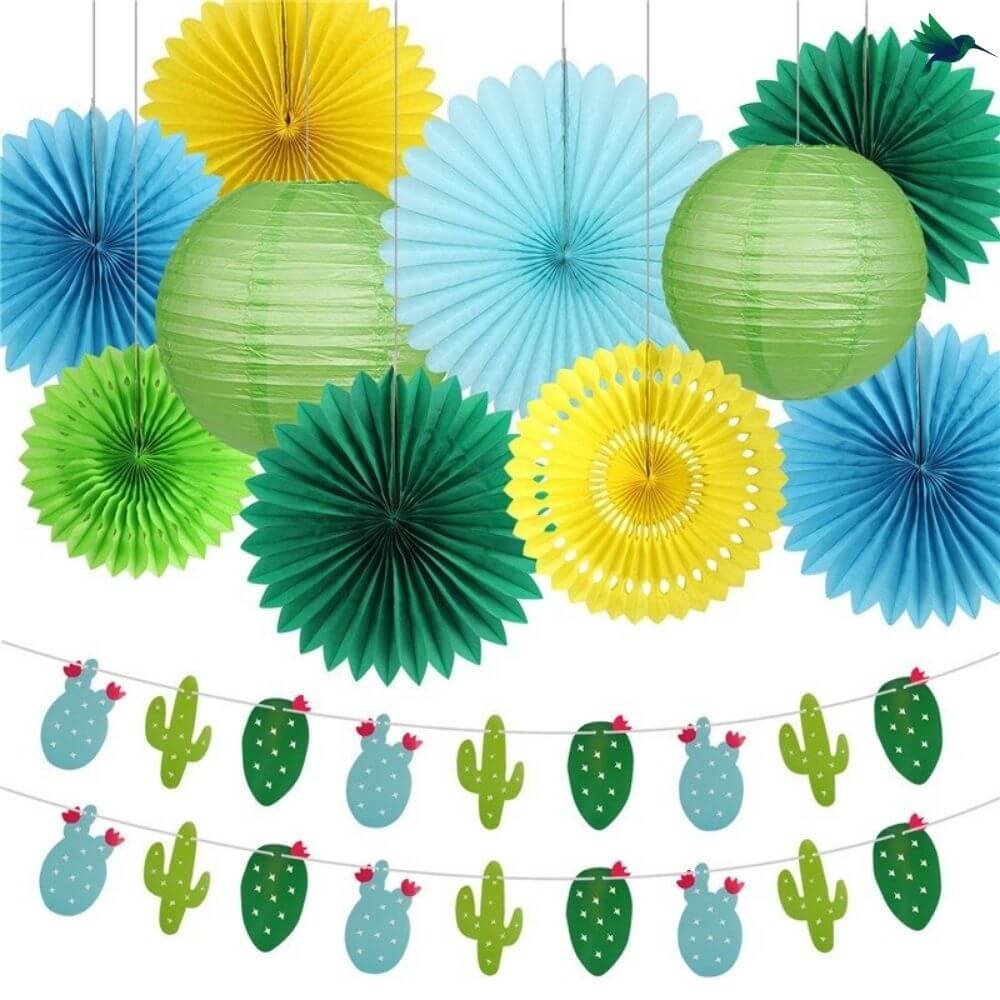 Suspension Boule Papier - Fête Tropicale - Déco-exotique.fr