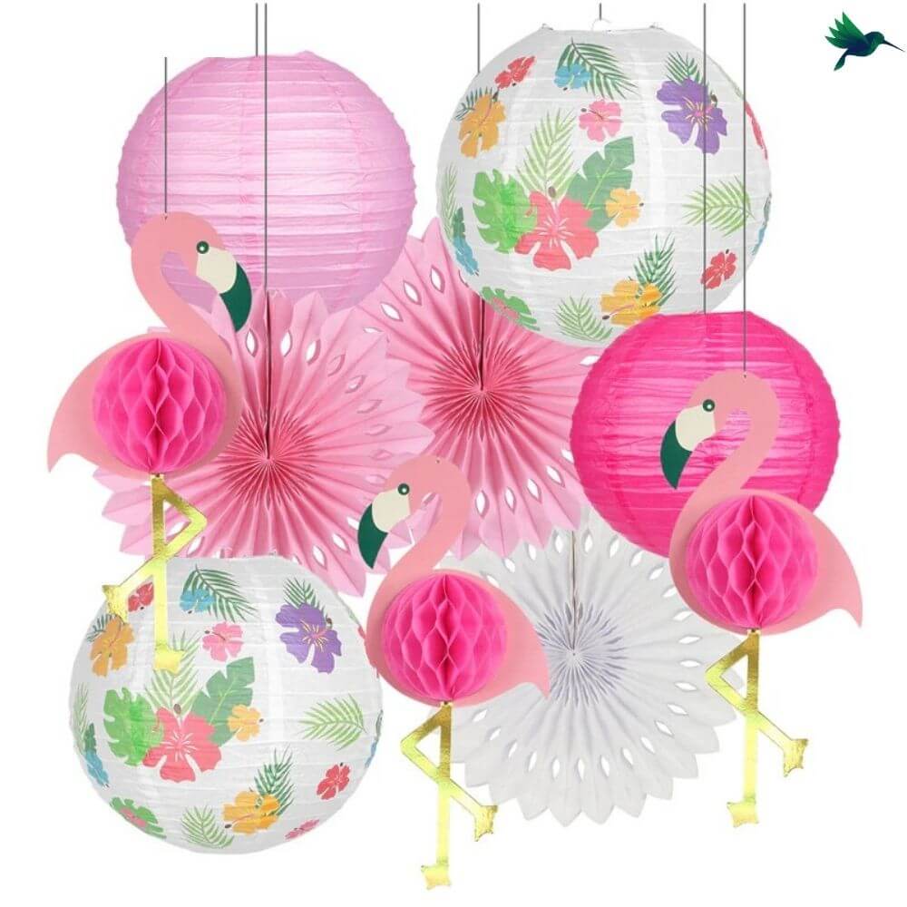 Suspension Boule Papier - Fête Tropicale - Déco-exotique.fr