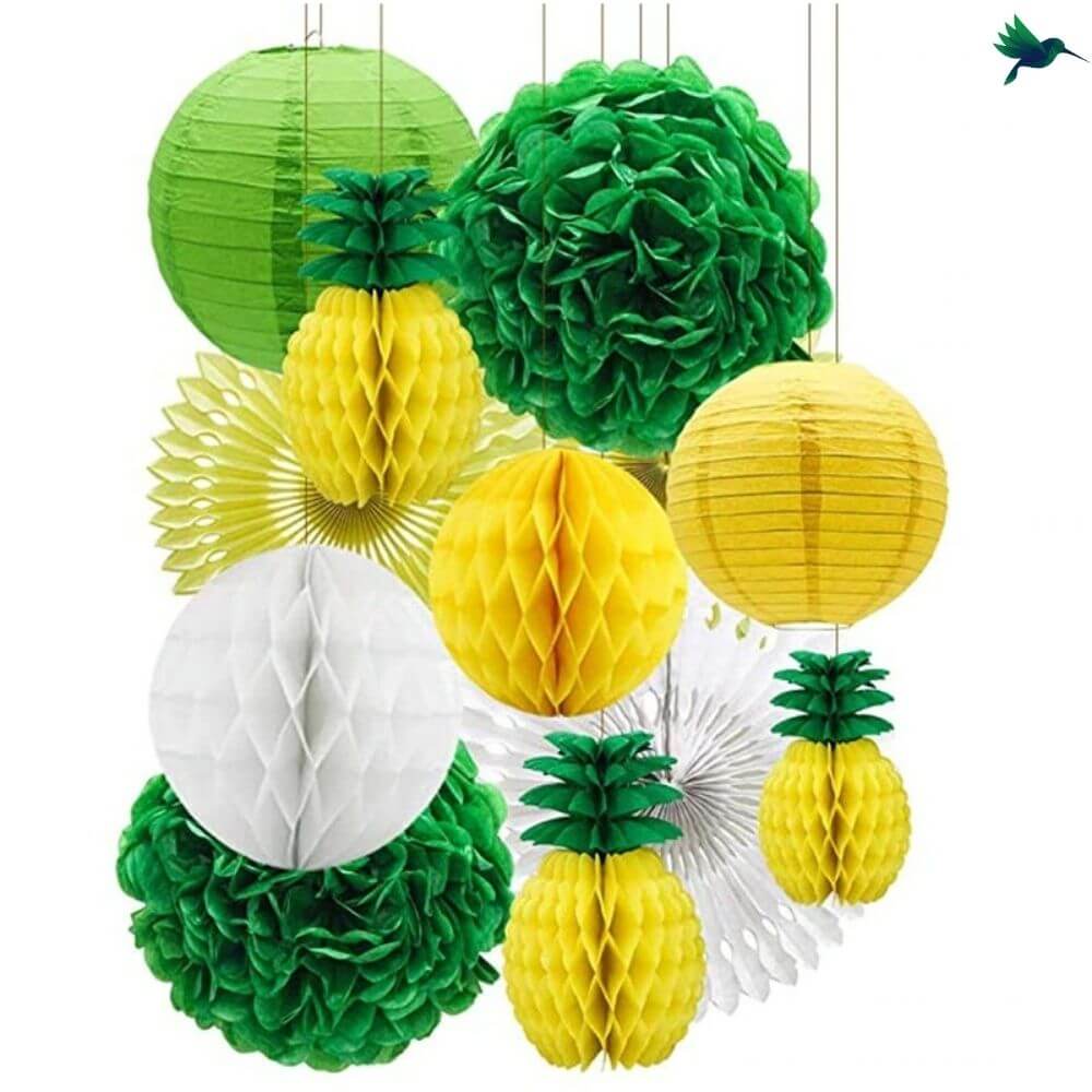 Suspension Boule Papier - Fête Tropicale - Déco-exotique.fr