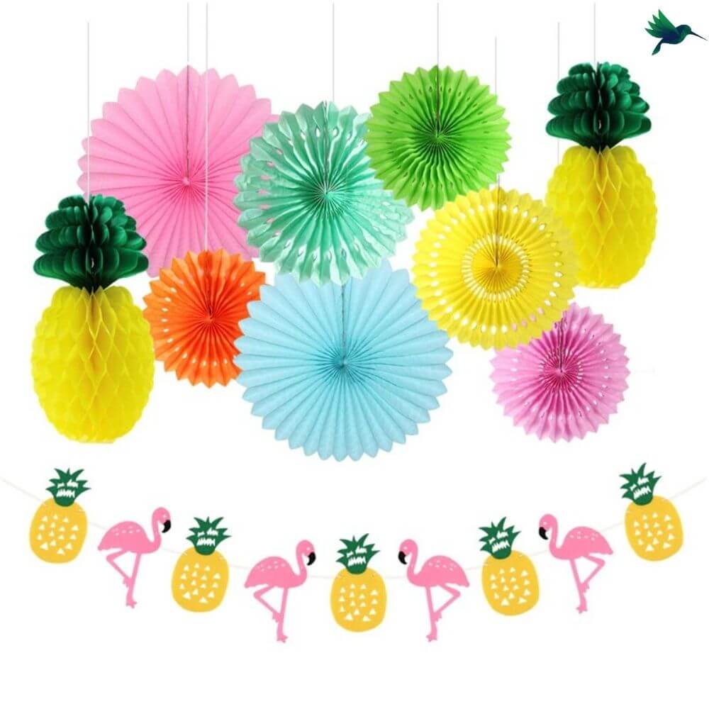 Suspension Boule Papier - Fête Tropicale - Déco-exotique.fr