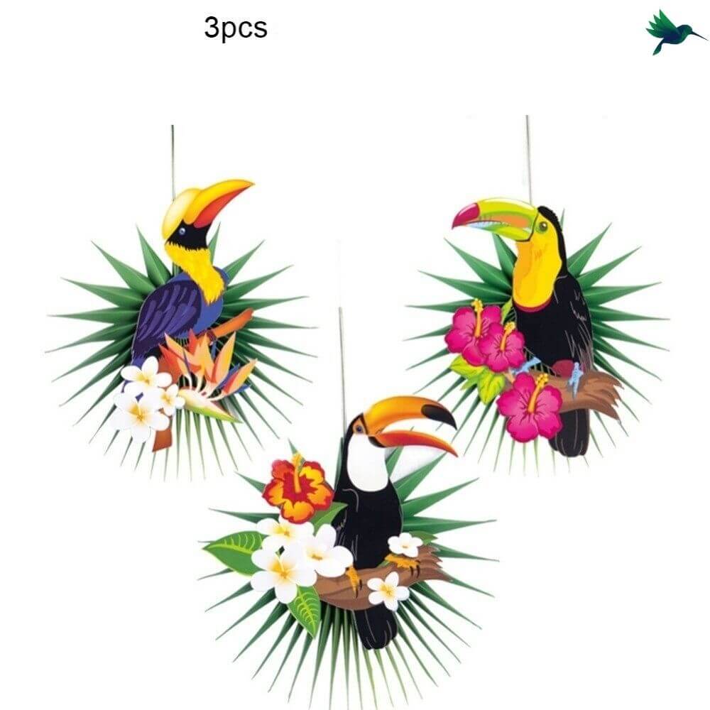 Suspension Papier Toucan Tropical Déco-exotique.fr