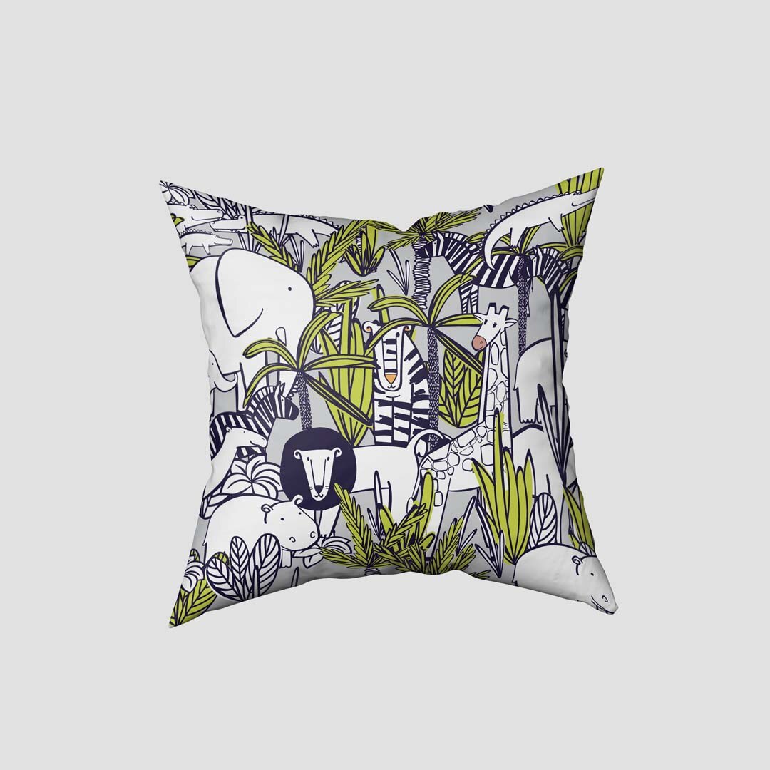 Coussin Enfant Animaux Jungle Déco-exotique.fr