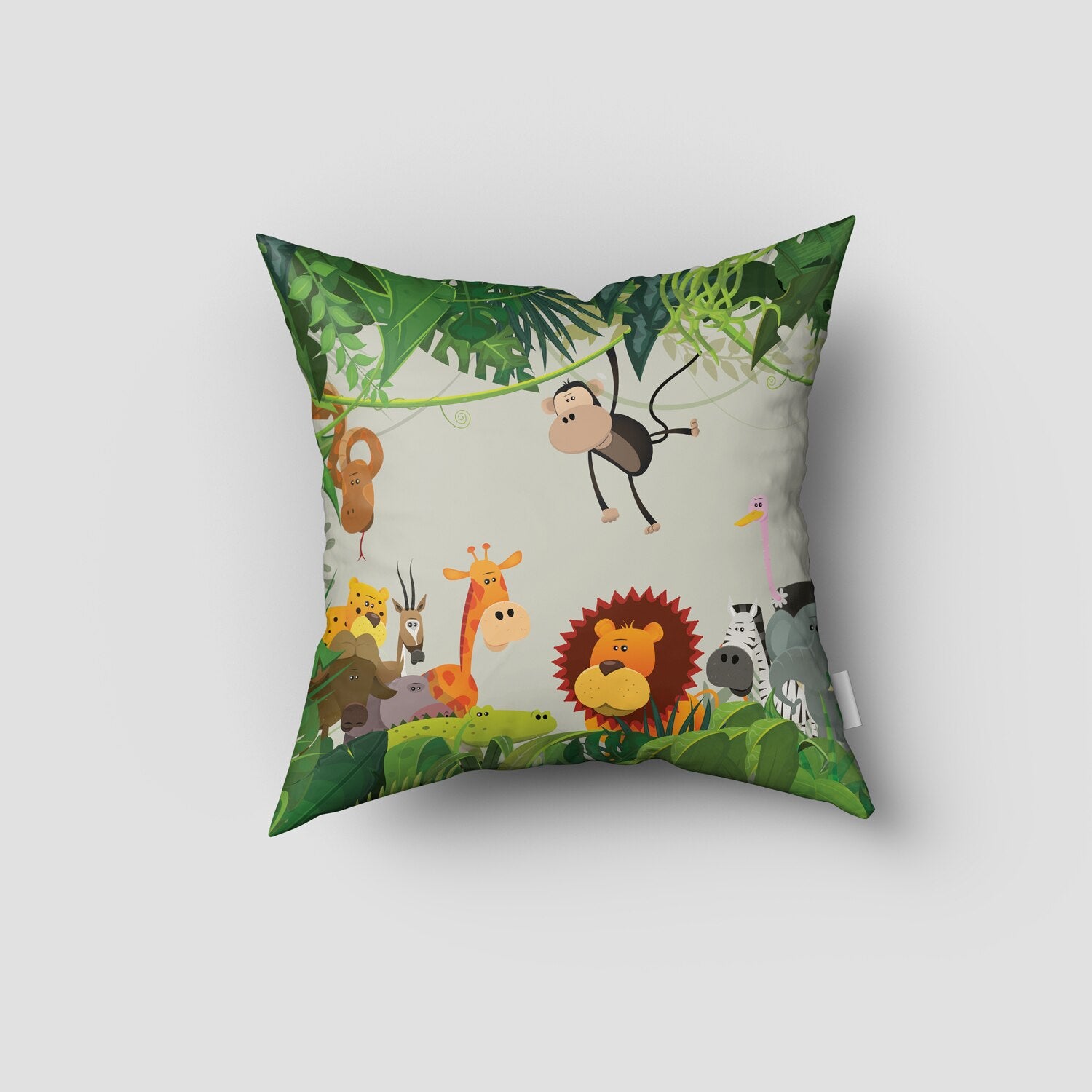 Coussin Jungle Animaux Déco-exotique.fr