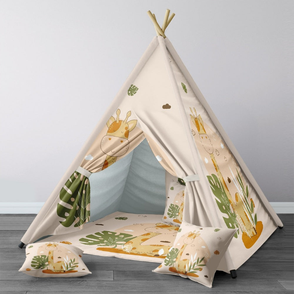 Tipi Jungle Girafe Déco-exotique.fr