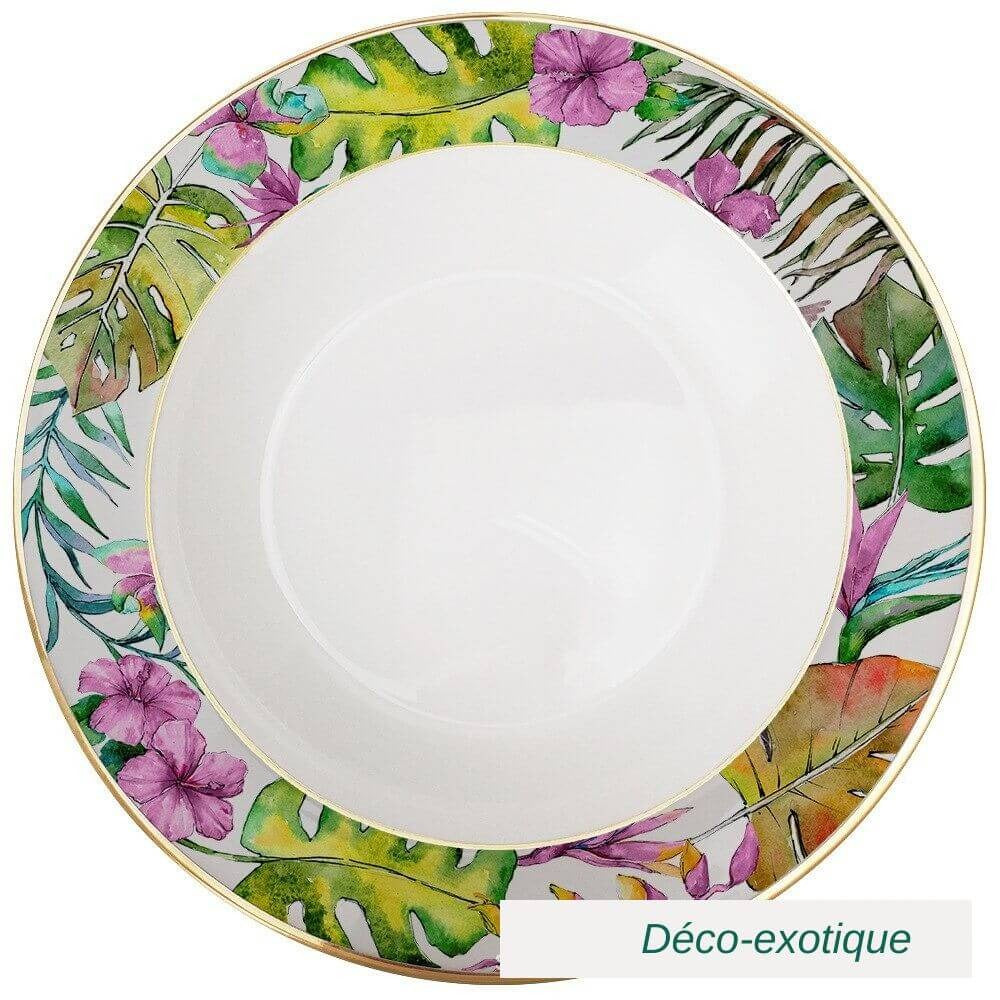 Vaisselle tropicale Déco-exotique.fr