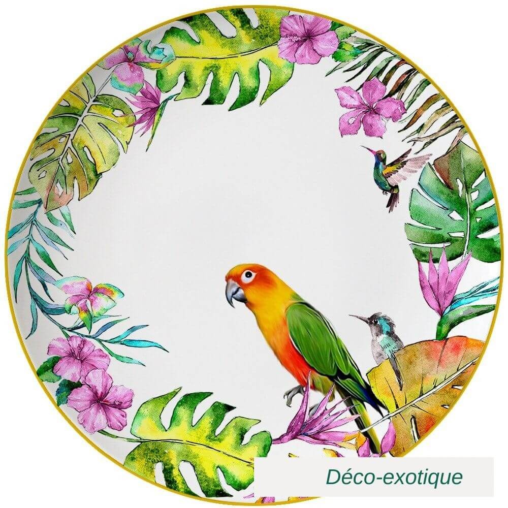 Vaisselle tropicale Déco-exotique.fr