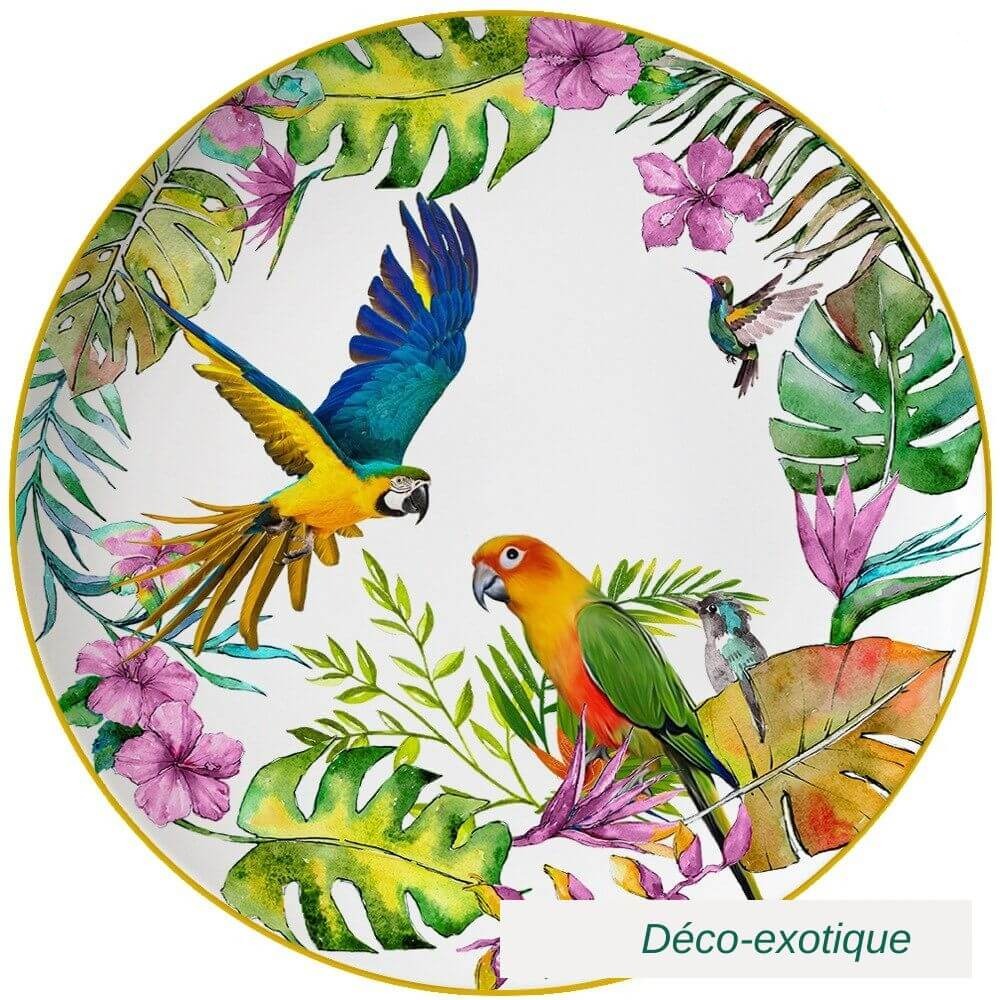 Vaisselle tropicale Déco-exotique.fr