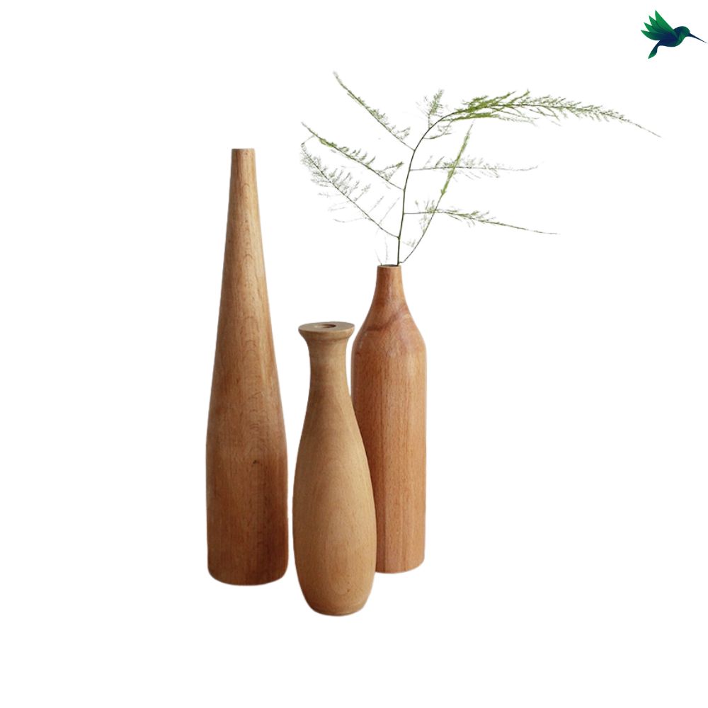 Vase en Bois allongé Déco-exotique.fr