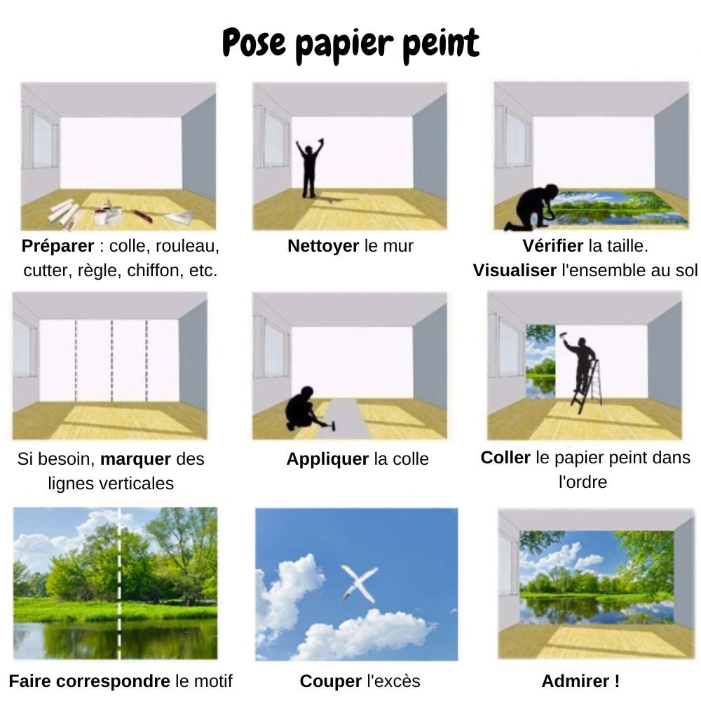 Papier peint Feuillage vert Déco-exotique.fr