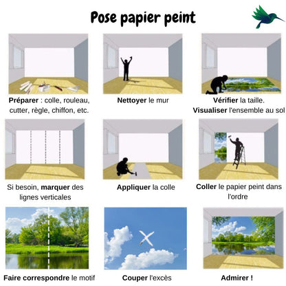 Papier peint Exotique rose Déco-exotique.fr
