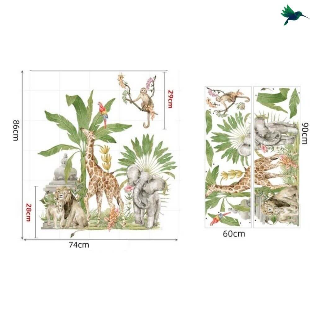 Stickers Jungle Savane Déco-exotique.fr